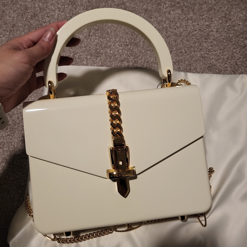 Sold‼️Gucci mini plexiglass top handle sylvie